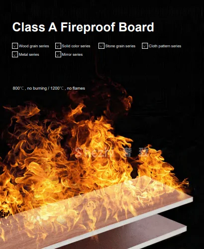 Technical reference image for a selected fire-rated decorative board option