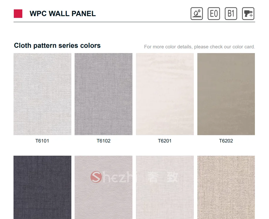 Material reference showing selected neutral fabric and cloth-texture panel finishes