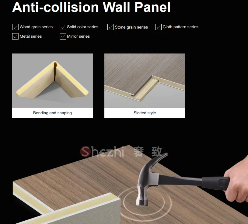 Technical reference showing bendable panel construction and impact-resistant system examples