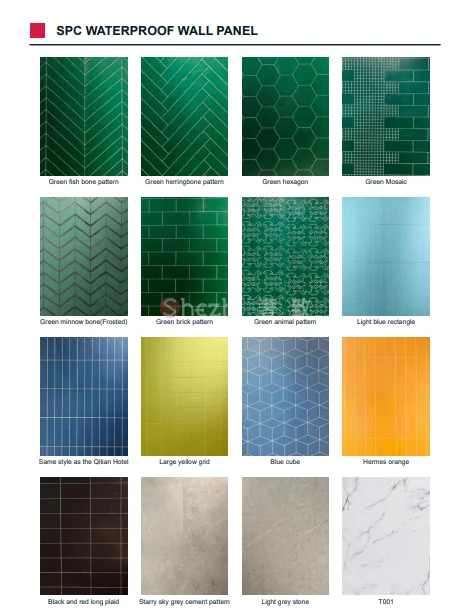 SPC waterproof wall panel geometric and decorative pattern collection
